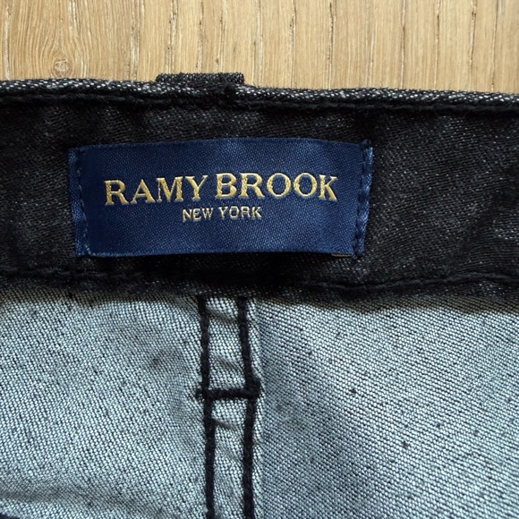 Ramy Brook Black High-Rise Skinny Jeans with Button Accent - Picture 4 of 5